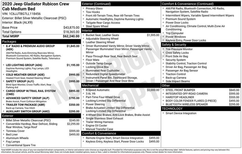 Jeep Gladiator  2020 Jeep Gladiator  2020