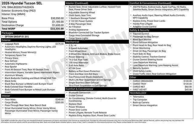 Hyundai Tucson  2026