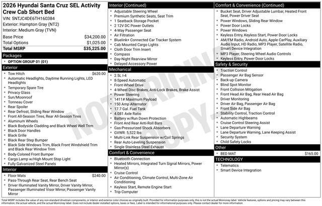 Hyundai Santa Cruz  2026 Hyundai Santa Cruz  2026