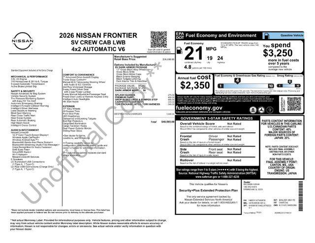 Nissan Frontier  2026
