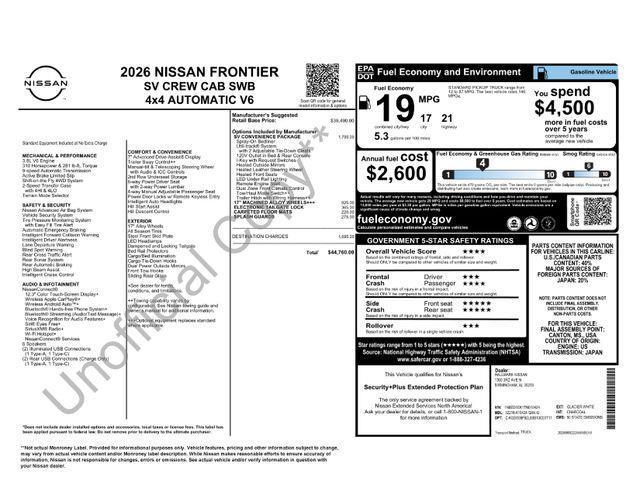 Nissan Frontier  2026
