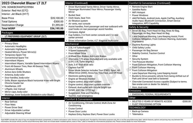 Chevrolet Blazer  2023