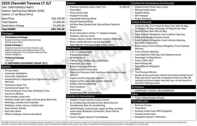 Chevrolet Traverse  2025