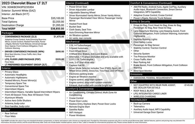 Chevrolet Blazer  2023