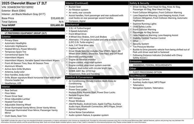 Chevrolet Blazer  2025 Chevrolet Blazer  2025