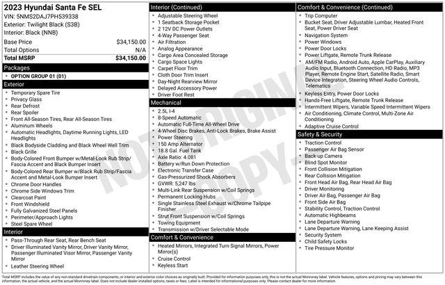 Hyundai Santa Fe  2023 Hyundai Santa Fe  2023