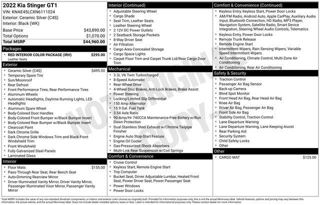 Kia Stinger  2022 Kia Stinger  2022