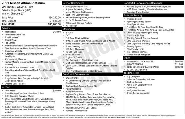 Nissan Altima  2021 Nissan Altima  2021