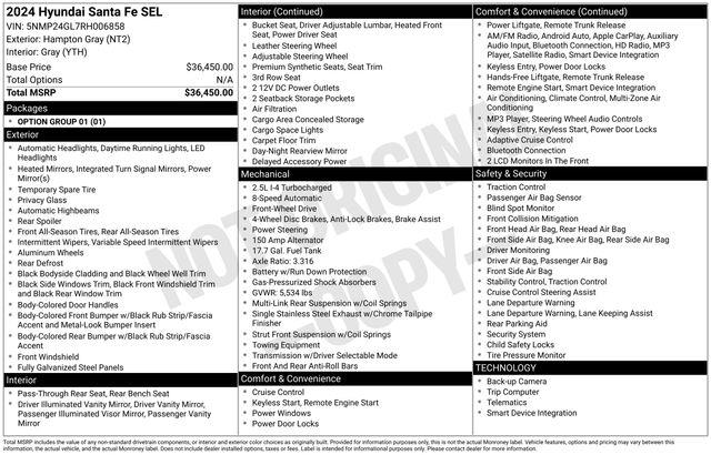 Hyundai Santa Fe  2024 Hyundai Santa Fe  2024