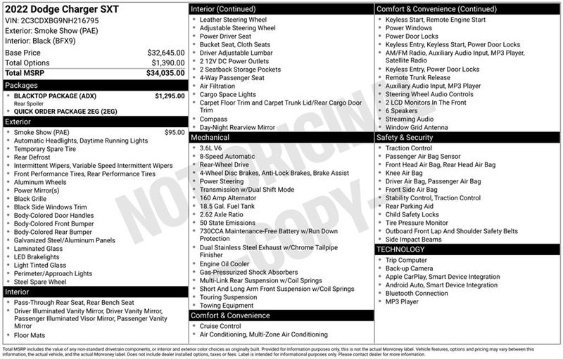 Dodge Charger  2022 Dodge Charger  2022