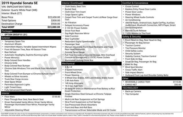Hyundai Sonata  2019 Hyundai Sonata  2019