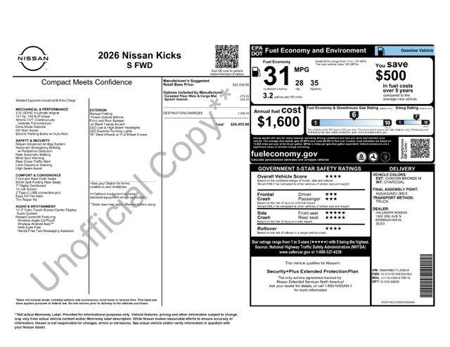 Nissan Kicks  2026 Nissan Kicks  2026