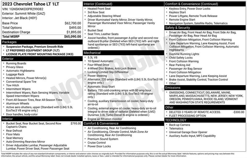 Chevrolet Tahoe  2023