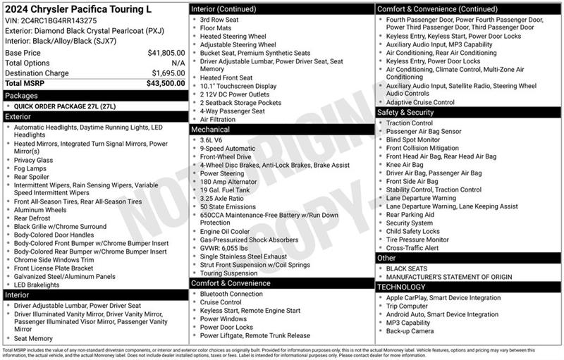 Chrysler Pacifica  2024