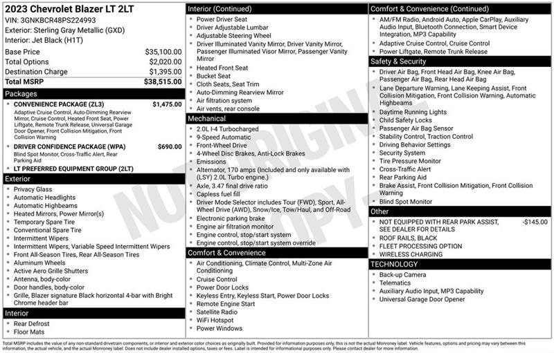 Chevrolet Blazer  2023