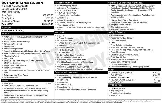 Hyundai Sonata  2026