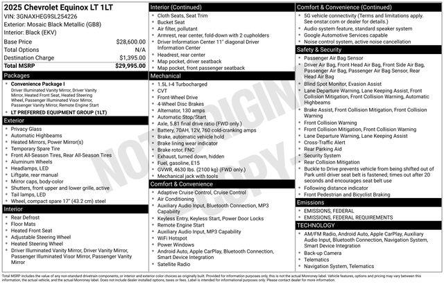 Chevrolet Equinox  2025