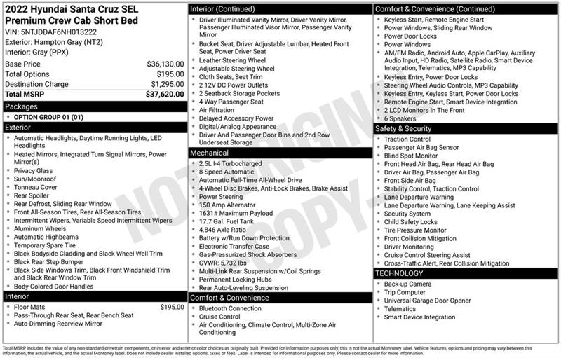 Hyundai Santa Cruz  2022