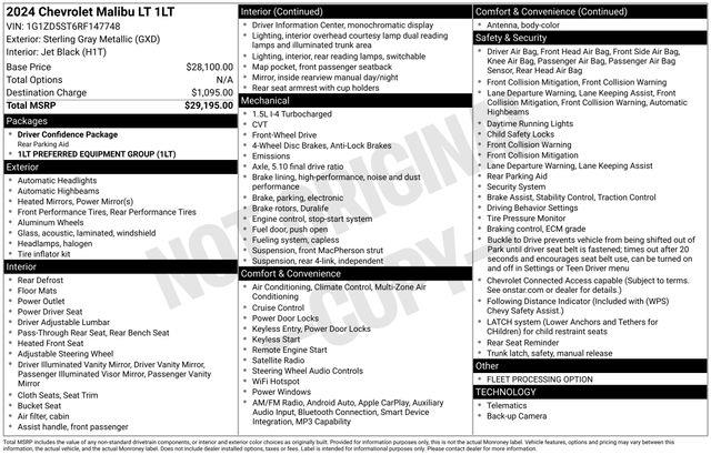 Chevrolet Malibu  2024