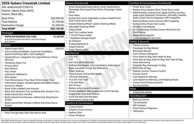 Subaru Crosstrek  2026