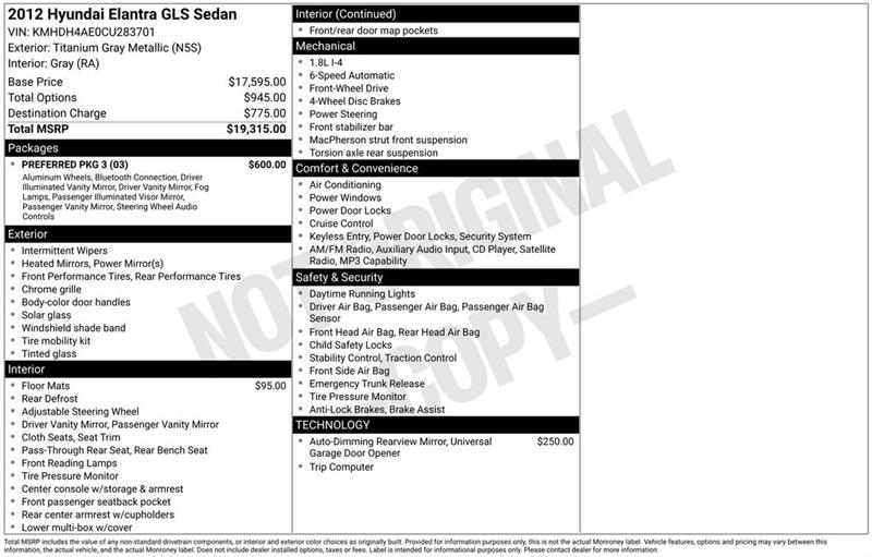 Hyundai Elantra  2012