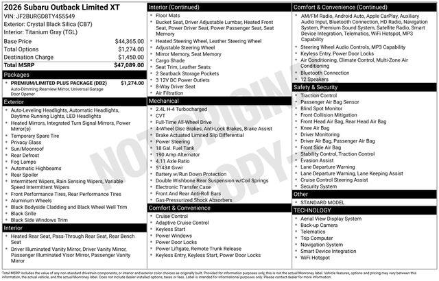 Subaru Outback  2026