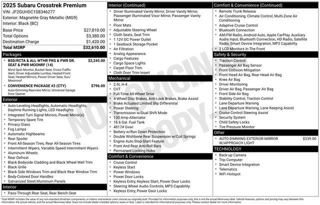 Subaru Crosstrek  2025