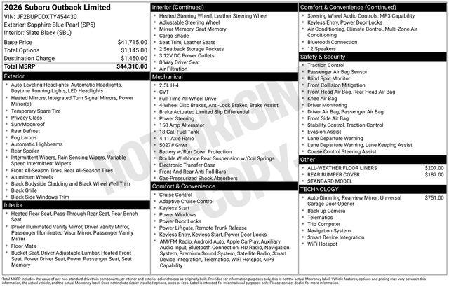Subaru Outback  2026
