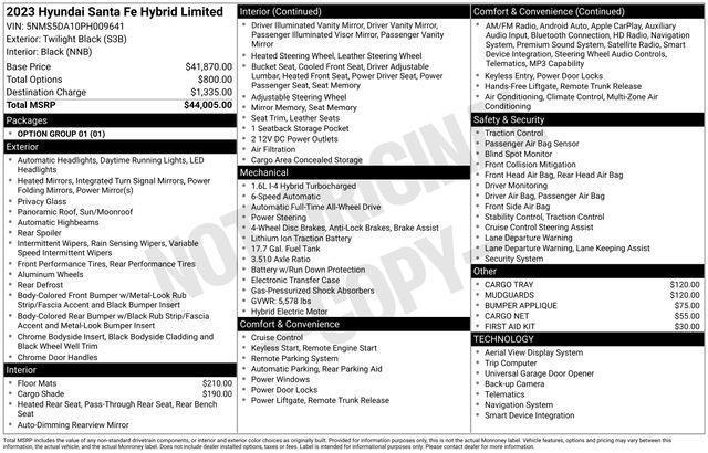 Hyundai Santa Fe Hybrid  2023