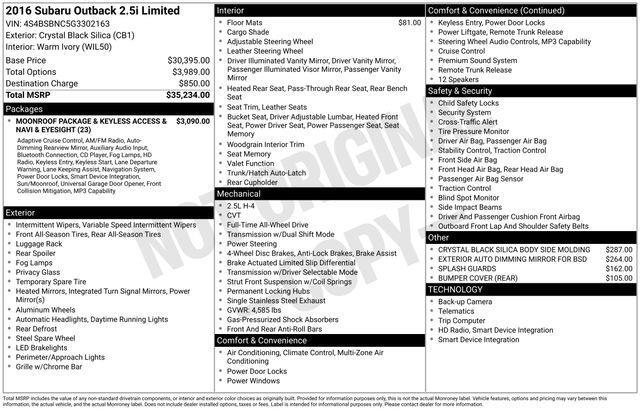 Subaru Outback  2016