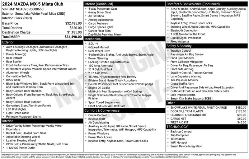 Mazda MX-5 Miata  2024