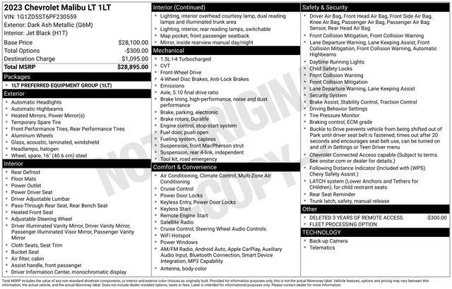 Chevrolet Malibu  2023