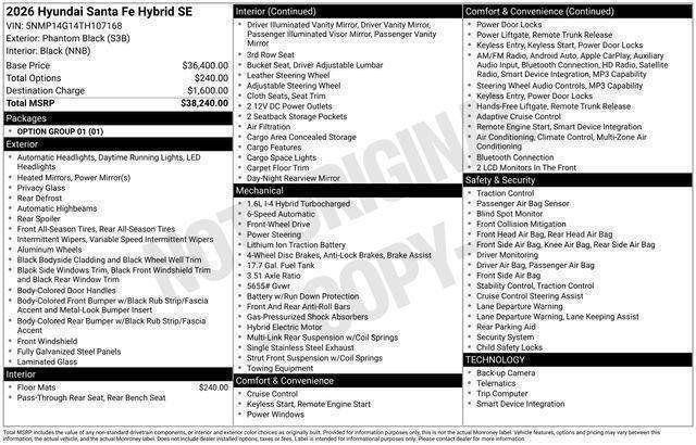 Hyundai Santa Fe Hybrid  2026