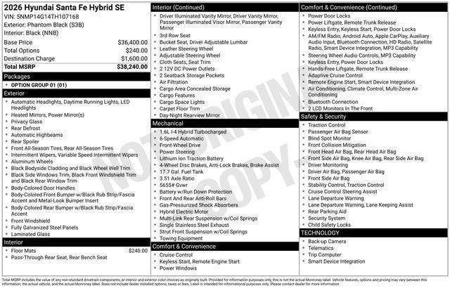 Hyundai Santa Fe Hybrid  2026