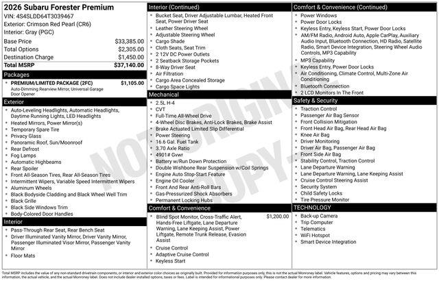 Subaru Forester  2026