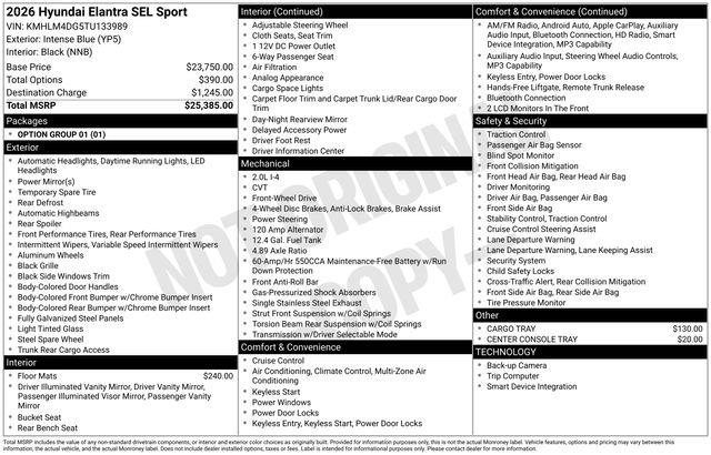 Hyundai Elantra  2026