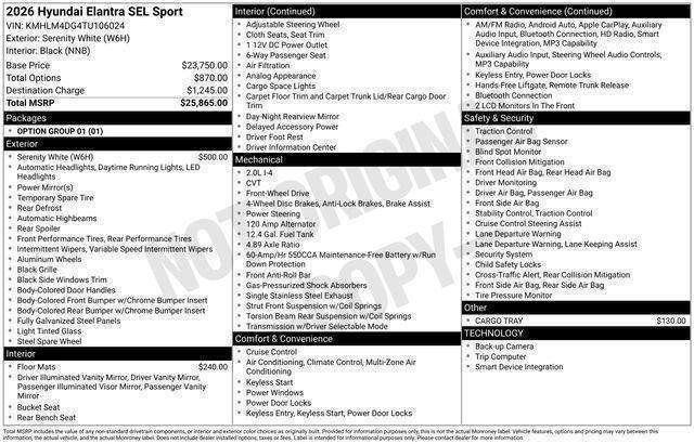 Hyundai Elantra  2026