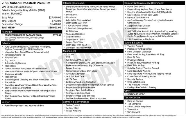 Subaru Crosstrek  2025