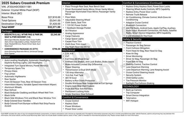 Subaru Crosstrek  2025