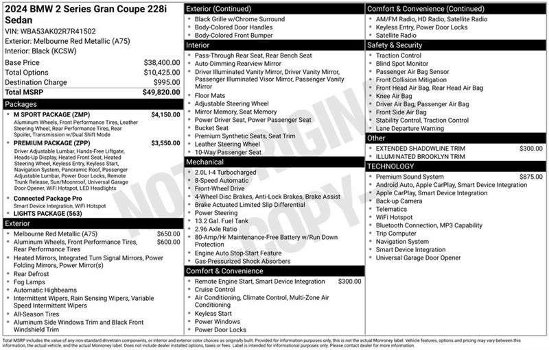 BMW 2-Series Gran Coupe  2024