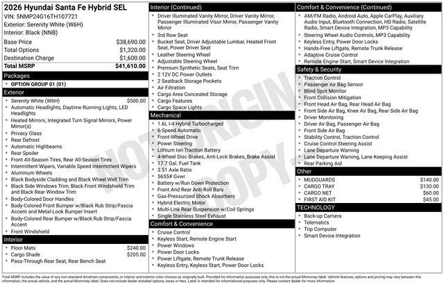 Hyundai Santa Fe Hybrid  2026