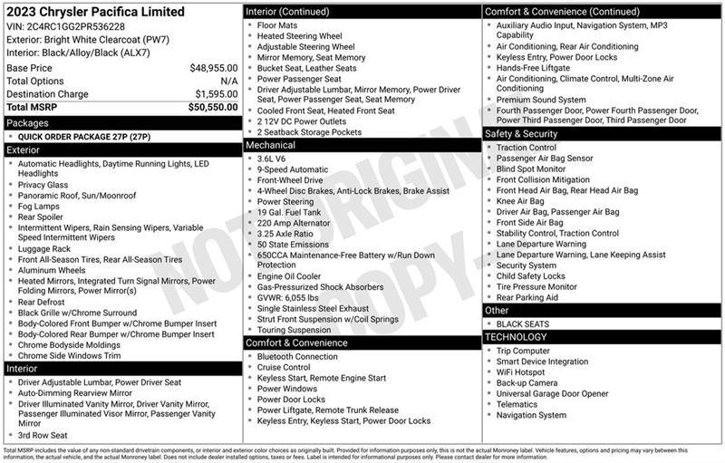 Chrysler Pacifica  2023