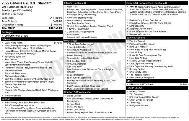 Genesis G70  2022