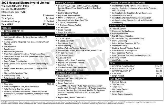Hyundai Elantra Hybrid  2025