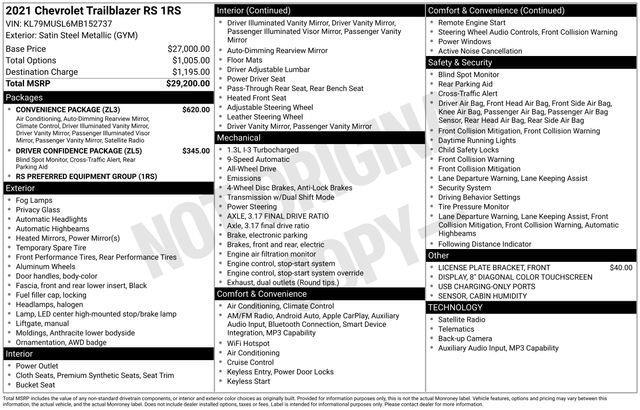 Chevrolet TrailBlazer  2021