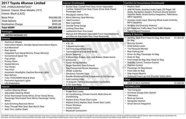 Toyota 4Runner  2017