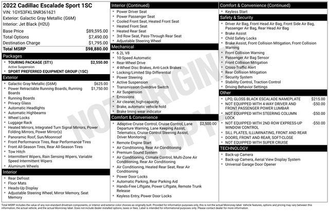 Cadillac Escalade  2022