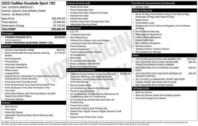 Cadillac Escalade  2022