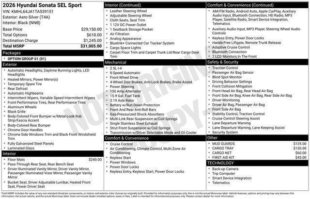 Hyundai Sonata  2026