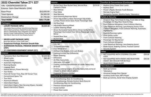 Chevrolet Tahoe  2022